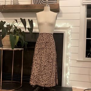 SHEIN cheetah print slit midi skirt size medium